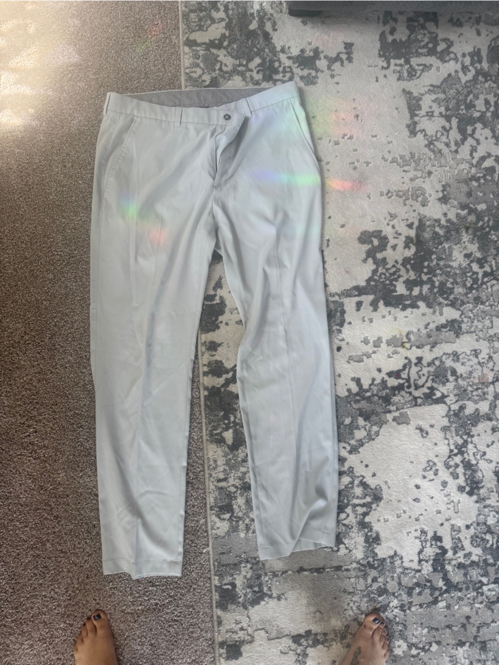 Oxford Light Gray Slim Chinos